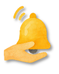 Eine Hand hält eine Glocke