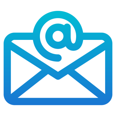 a blue email envelope with a blue email envelope