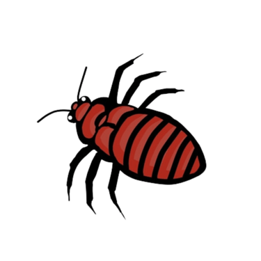animated bed bug facing left