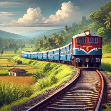 Image of train returning from Ooty