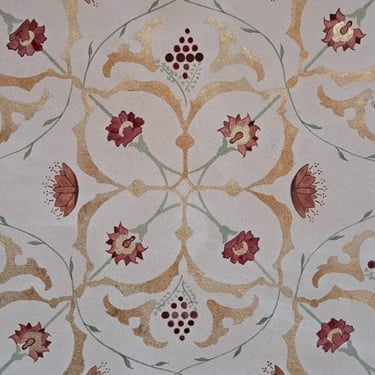 décor mural huile sur enduit avec motifs Moghols