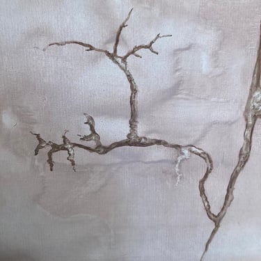 Détail d'un décor peint avec branche