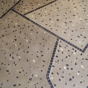 Terrazzo béton de chaux et mosaïque