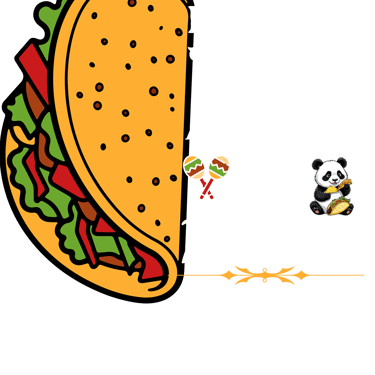 a taco tacoa with a panda bear and a panda bear