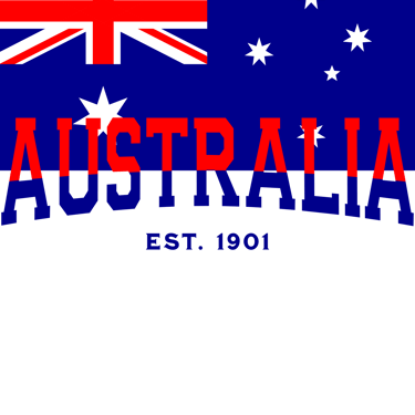 a flag with the words australia on it