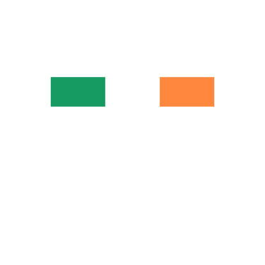 a black and white sign with the word ireland on it