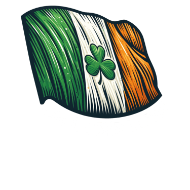 a flag with a shamrock leaf on it