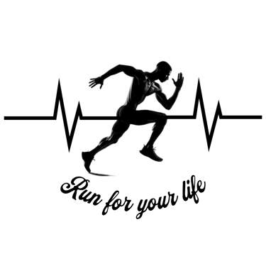 a man running in the dark with a black background