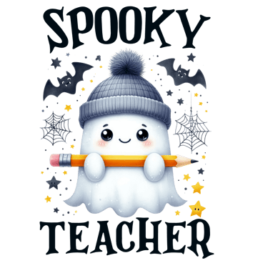 a ghost ghost ghost ghost with a pencil and pencil in it's hands