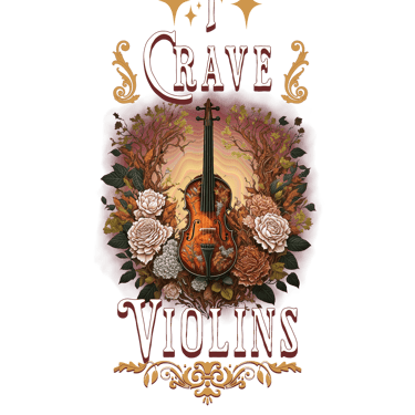 a violin player's name on a green background