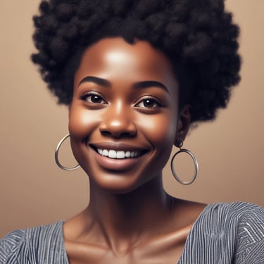 woman wearing black crew-neck shirt