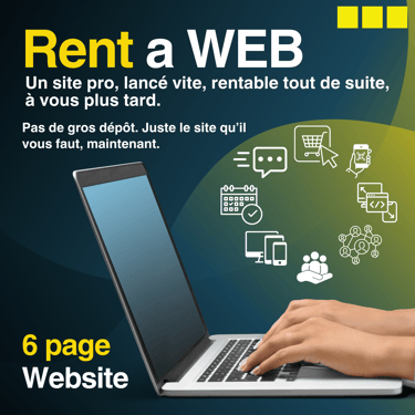 a person using a laptop computer with icons representing online shop, web design, responsive design