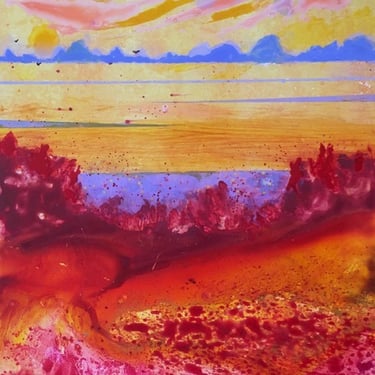 Sunset over the fields
