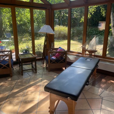 Ostéopathe cabinet Bailly - consultation en veranda