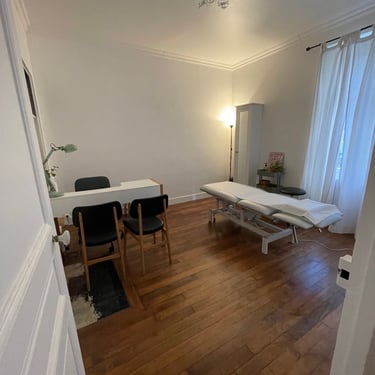 Ostéopathe cabinet Paris 13 - salle de consultation