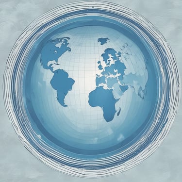 desk globe on white table