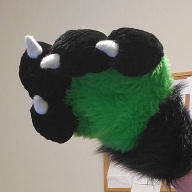 Green hand paws made by Teto Creations