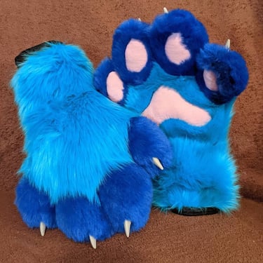 Blue hand paws from Teto Creations