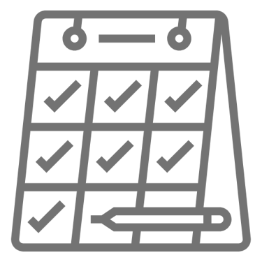 Check In Icon in Gray - Weekly Check In with your dedicated RVA