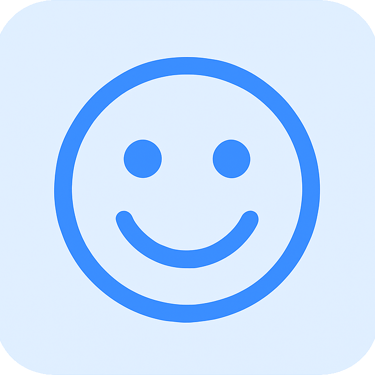 Blue smiley face icon