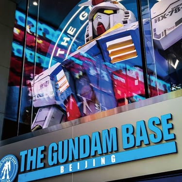 RX-78-2 Gundam Bust Fiberglass Sculpture for Gundam Base 2024 Storefront Display in Beijing Wangfujing by DEFARA