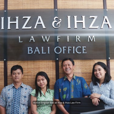 Active English Bali at Ihza & Ihza Law Firm Bali Office