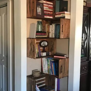 Amménagement en bois pour un angle