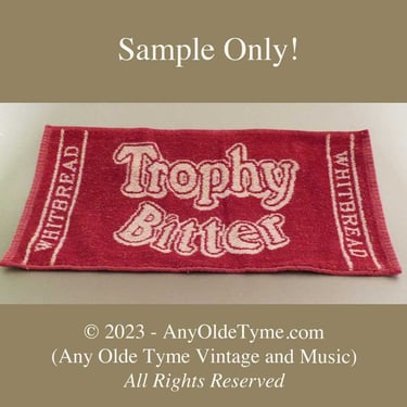 Trophy Bitter Whitbread Bar red BarTowel (Sample only!)
