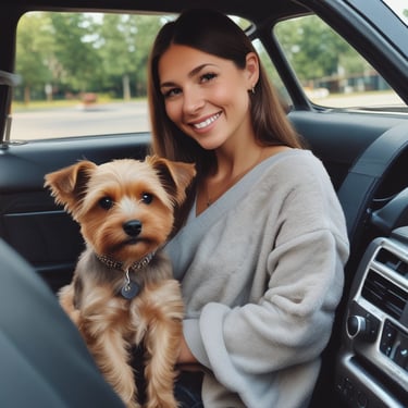 woman wearing black crew-neck shirt