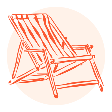 beach chair line drawing