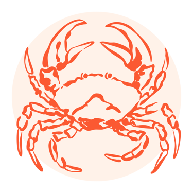 crab line drawing