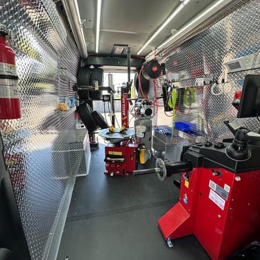 Inside the Gomobile Tires RAM Promaster EV tire van