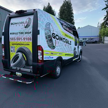 RAM Promaster EV Tire van