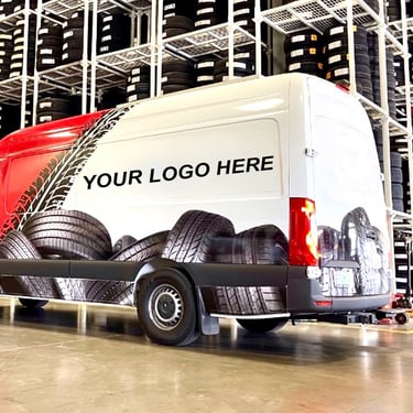 Mercedes Sprinter Tire van with custom wrap