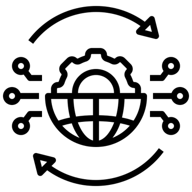 Icon representing pharma automation and digital transformation