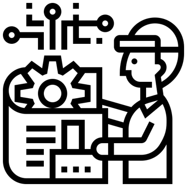 Icon representing engineering, procurement and fabrication projects