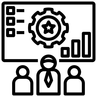Icon representing operational excellence and engineering consultancy