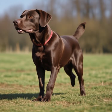 A joyful dog resting on a cozy dog bed with a satisfied expression.