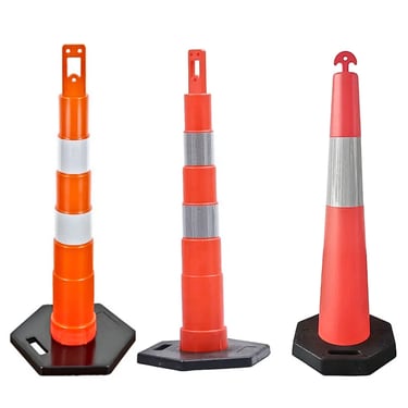 Traffic Channelizer Delineator, 42" Channelizer Cone (4"-6" HIP Sheeting)