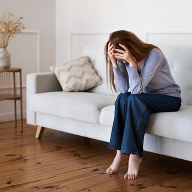 femme traumatisée qui pleure