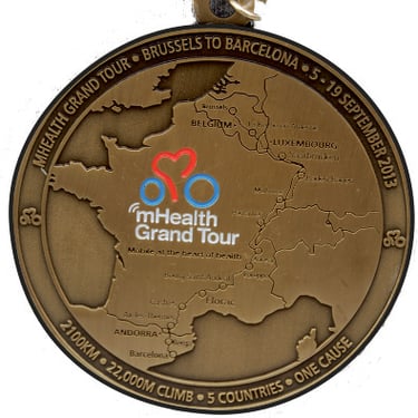 Brussels to Barcelona Bike Ride Medal
