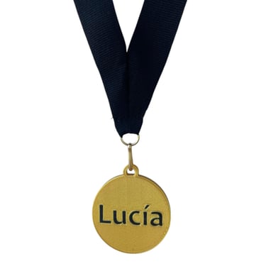 medalla personalizada evento nombre logo empresas