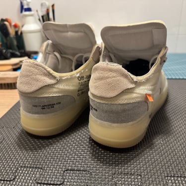 KicksReboot performed a renovation very rare Nike Air Force 1 Off-White The Ten shoes, photo taken after the process