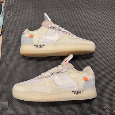 KicksReboot performed a renovation very rare Nike Air Force 1 Off-White The Ten shoes, photo taken after the process