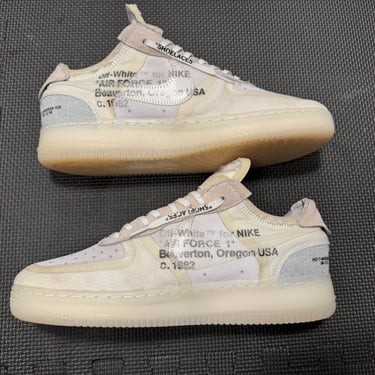 KicksReboot performed a renovation very rare Nike Air Force 1 Off-White The Ten shoes, photo taken after the process