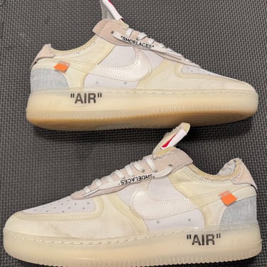 KicksReboot performed a renovation very rare Nike Air Force 1 Off-White The Ten shoes, photo taken after the process
