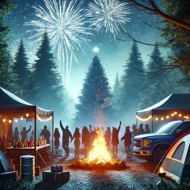 Comemoração Ano Novo no acampamento