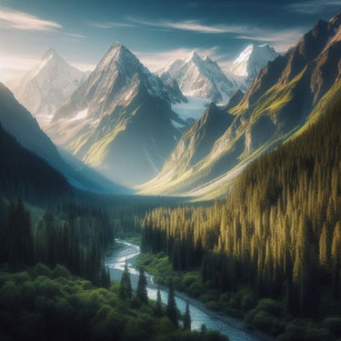 Montanhas imponentes