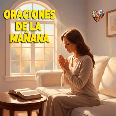Portada de la sección oraciones de la mañana imagen de la página Voces de amor y vida