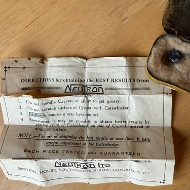 Instructions for using a crystal